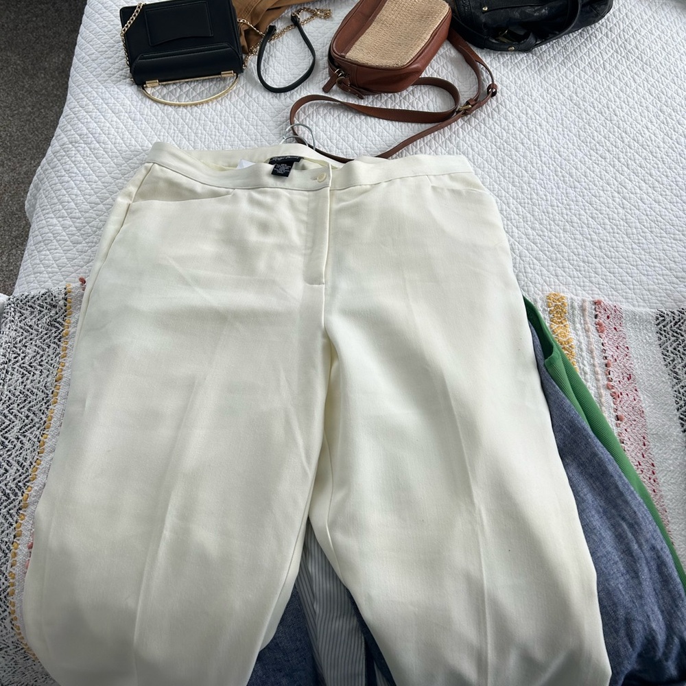 Maggie Barnes Cream Women's Trousers